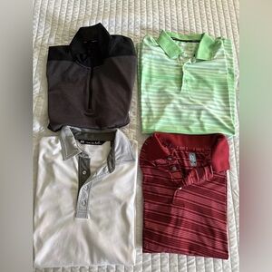 Lot of 3 Polos and Quarterzip - Nike Golf, Travis Mathew, and PGA Brand Men’s M